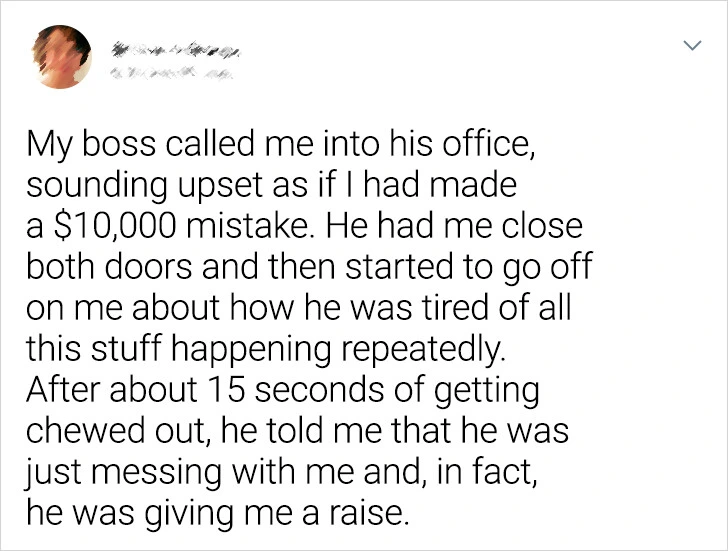 The boss just wanted some drama.