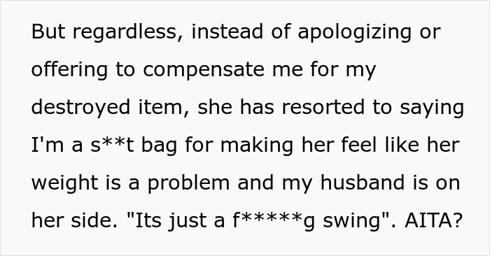 She resorted to saying...