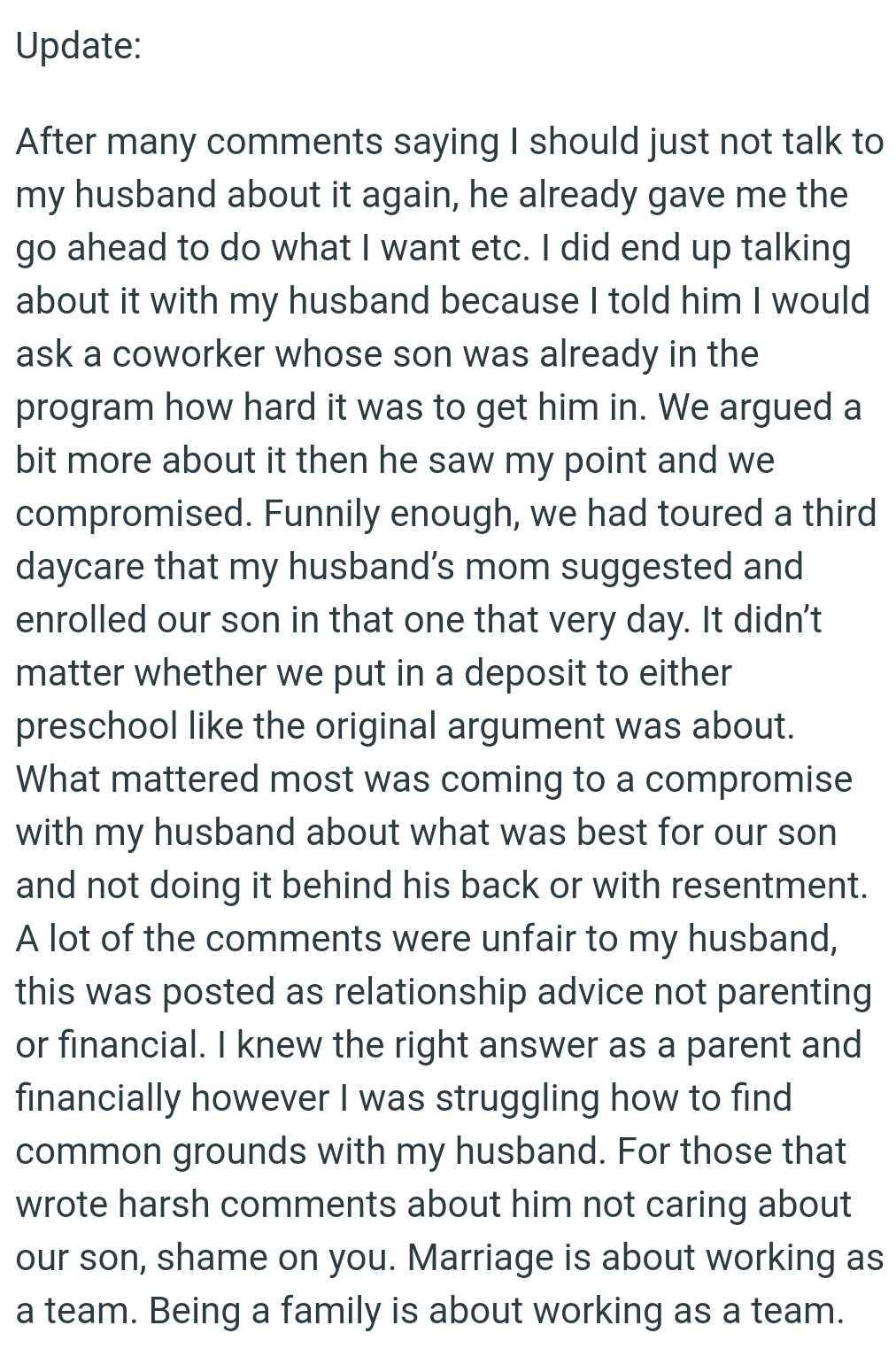 The OP left this update later on to let Redditors know what happened