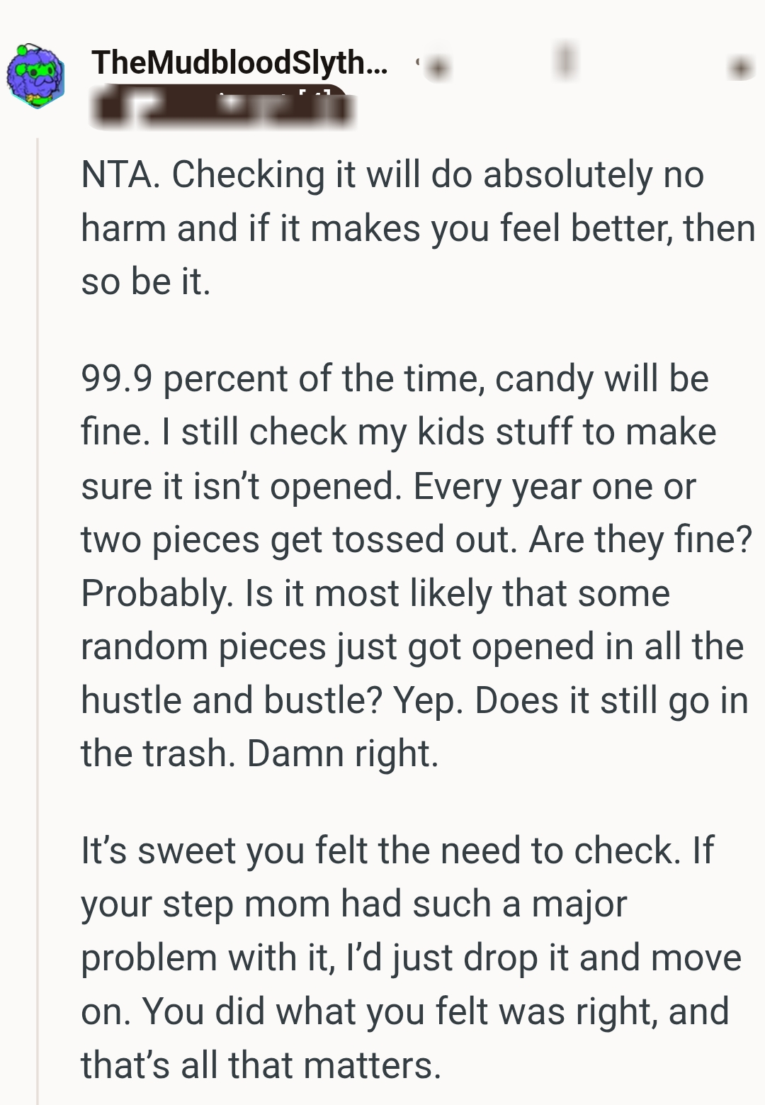 It's Sweet That the OP Wanted to Check