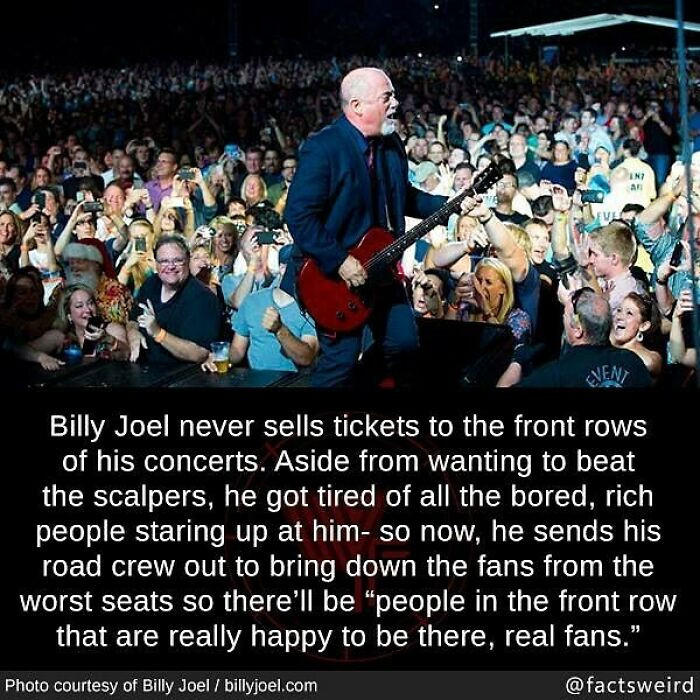 21. Billy Joel doesn't sell