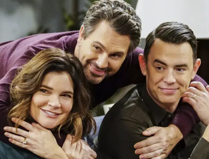 10. Heather (Betsy Brandt), Greg (Colin Hanks), and Matt Short (Thomas Sadoski) from Life in Pieces