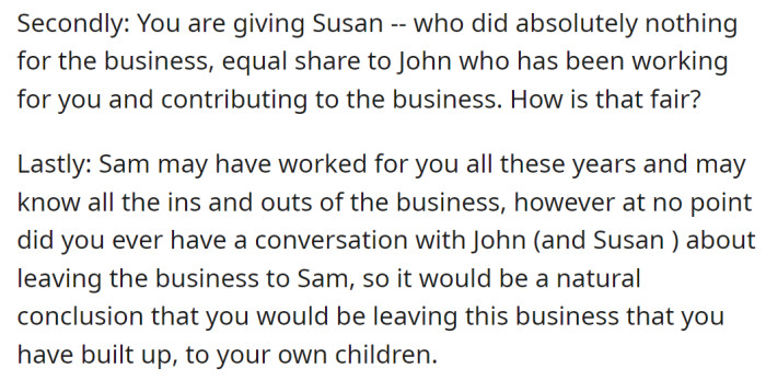 They explained their point of view: