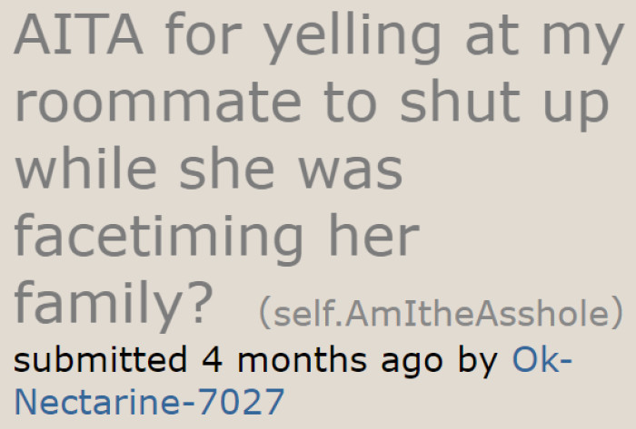 A Redditor has had it with her roommate being noisy in the middle of the night.