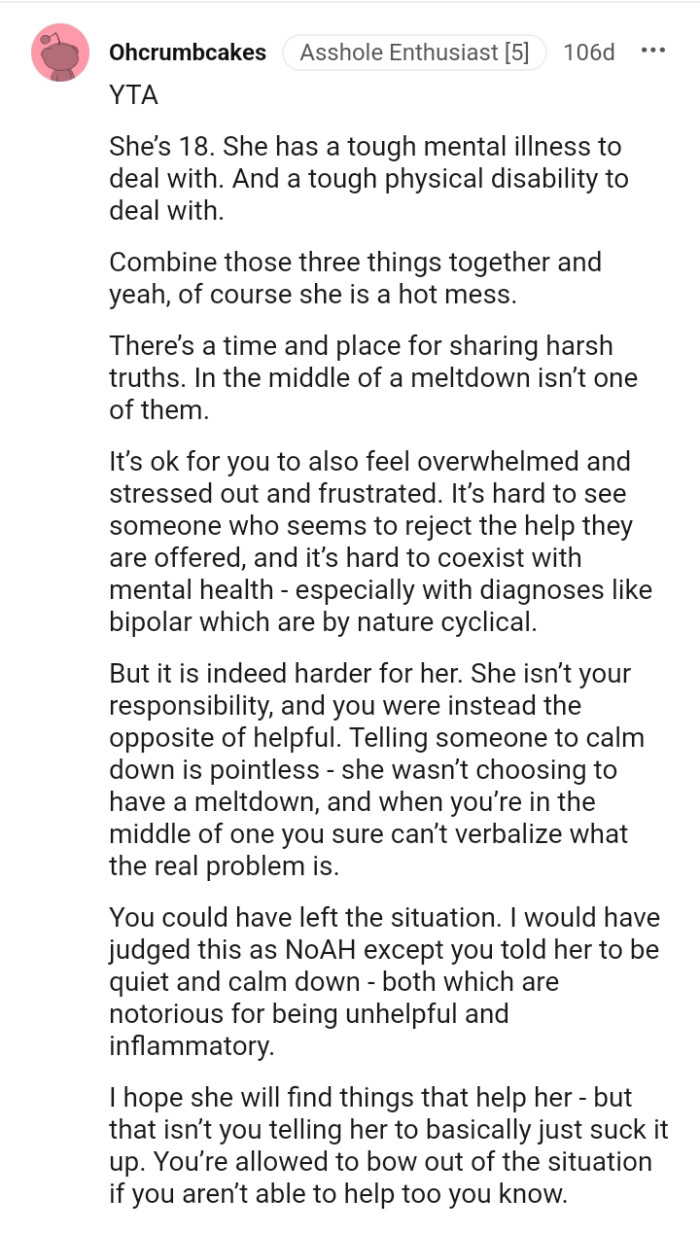 There's a time and place for sharing harsh truths