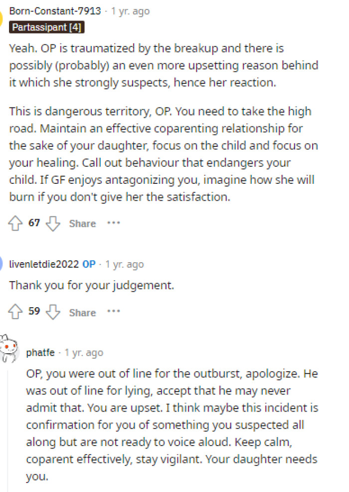 So many people came to the comments section to provide OP's perspective here and share why she may have reacted the way she did.