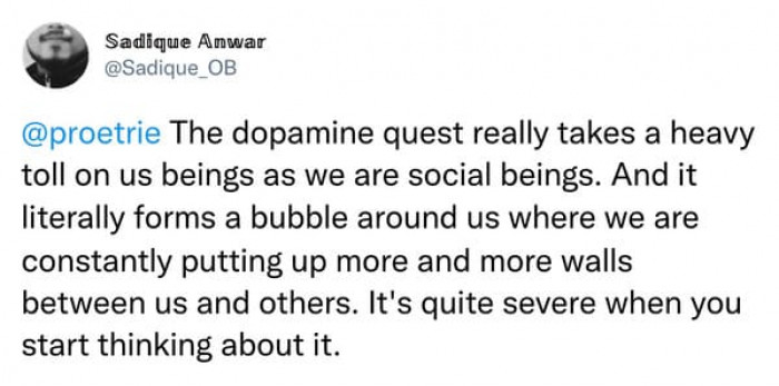 Social networks are ensuring we don't think about it...