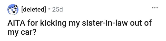 This is how the OP started out her story