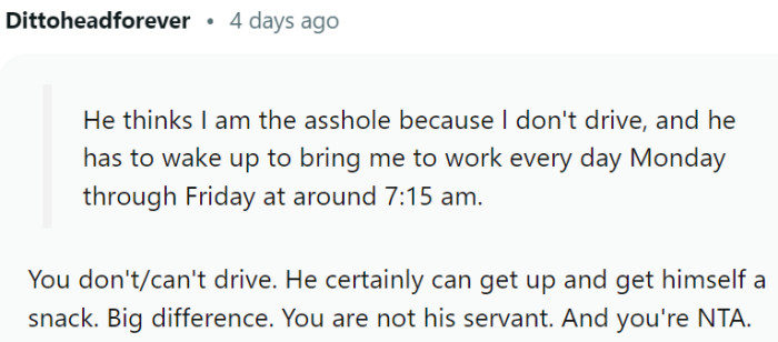 OP is not his servant.