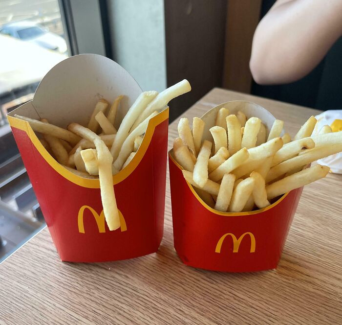"My Large Fries vs. My GF’s Medium Fries"