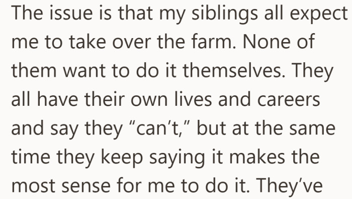 Everyone has reasons they cannot step in, except him. Somehow, that makes him the default.