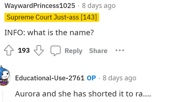 Then people started asking about the name, which is exactly what I think most of us want to know. It turns out that it's a beautiful name that isn't hard to pronounce.