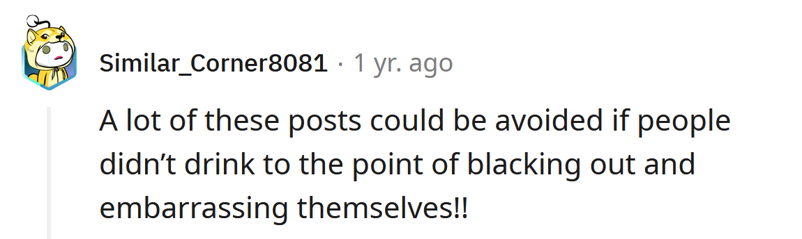 Why do people insist on getting so drunk at work parties?