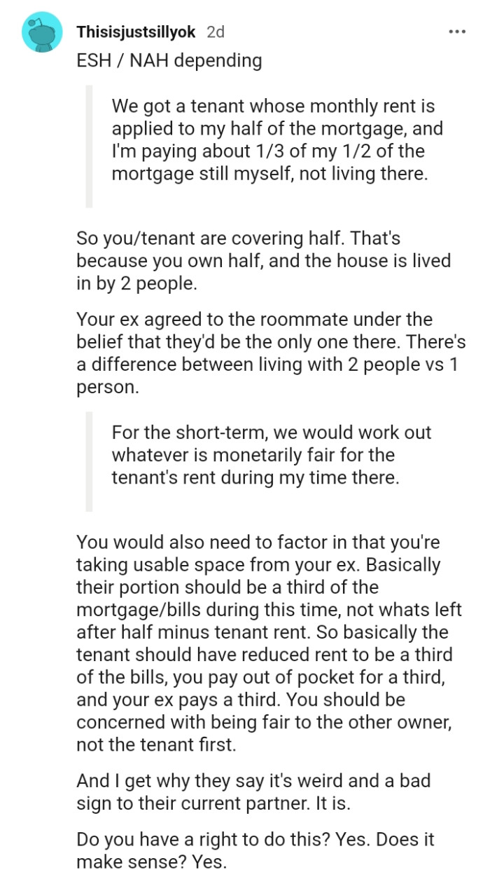 There's a Difference Between Living with Two People Versus One Person