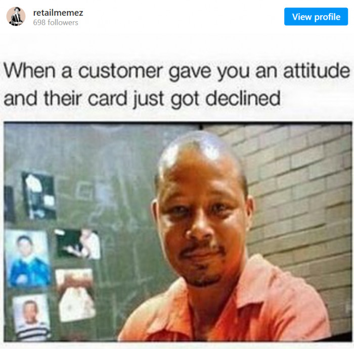 10. Laughing inside.