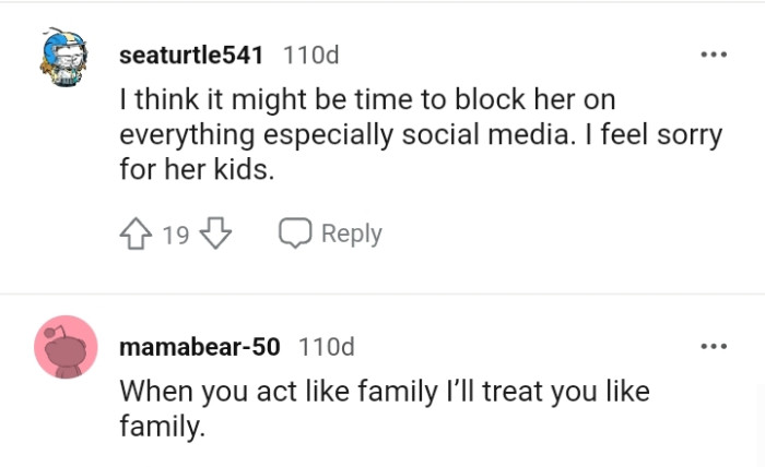 This Redditor feels sorry for the OP's aunt's kids