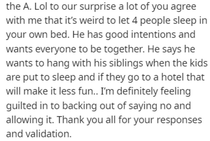 The husband had good intentions