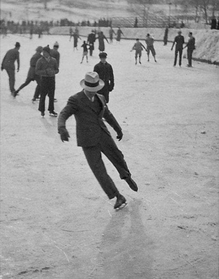41. Ice skating was done in a suit back in 1937.