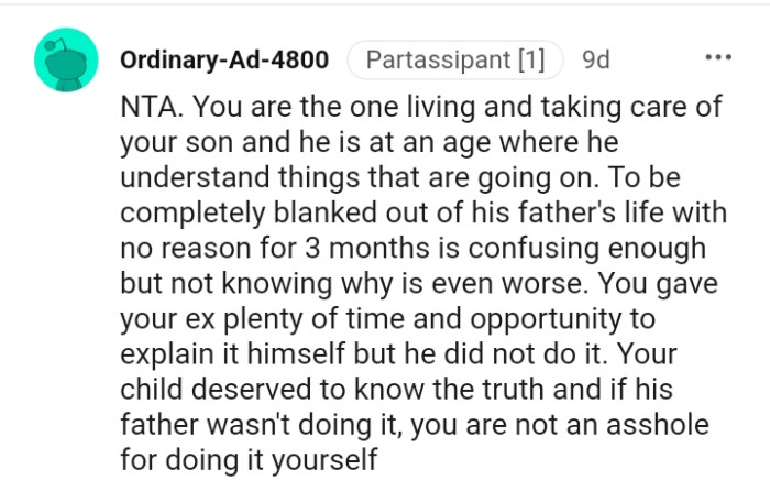 You gave your ex plenty of time