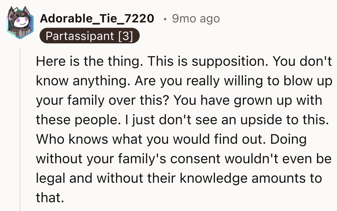 OP Not Sure If She Wants To Destroy Her Family