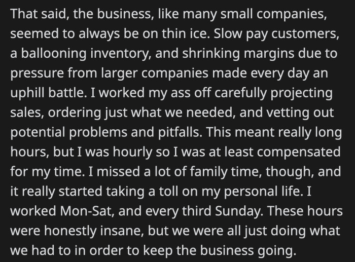 But there were too many factors that always kept the company on edge