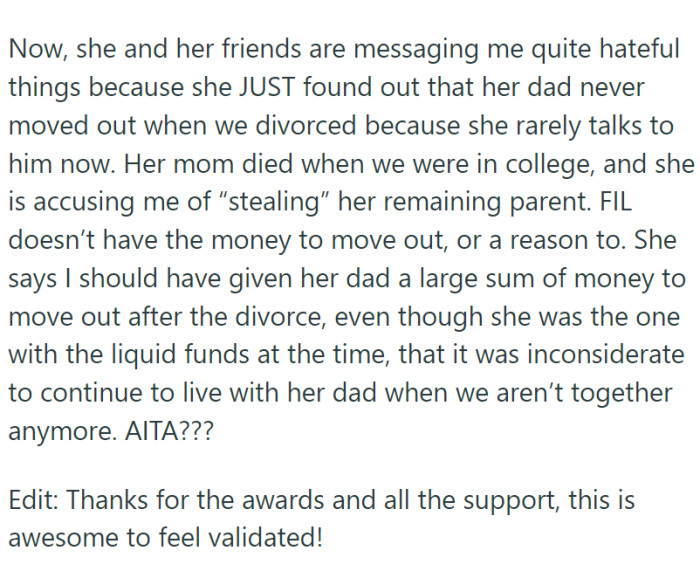 What Kate didn't realize until recently was that her father never moved out after the divorce.