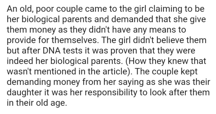 The Girl Didn't Believe Them, but After Taking the Necessary DNA Tests, It Was Proven