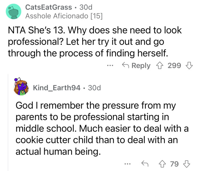 13-year-olds never have to worry about looking professional.