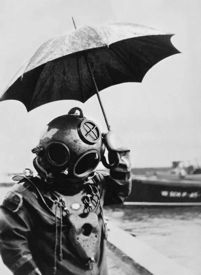 "Deep Sea Diver With An Umbrella, 1949"
