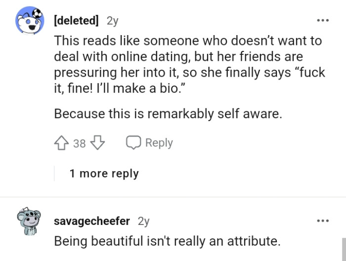 18. This is remarkably self-aware