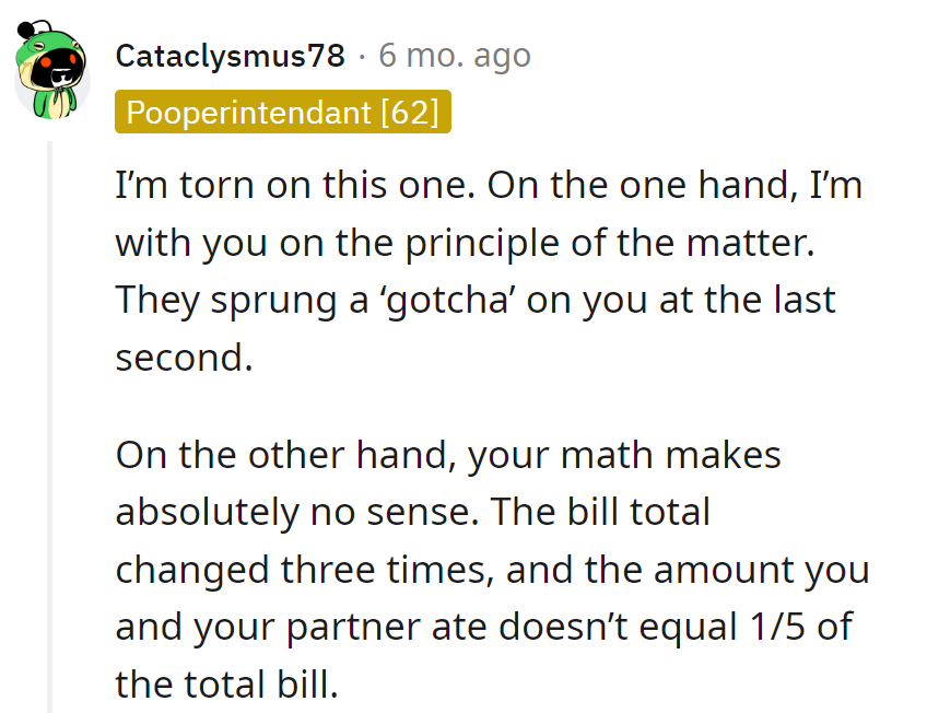 In a last-second 'gotcha' situation, the math changes more than his relationship status. It's a billing rollercoaster!