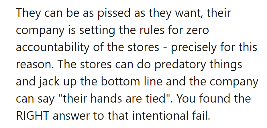 Their anger is just the spice in a recipe for corporate plausible deniability.