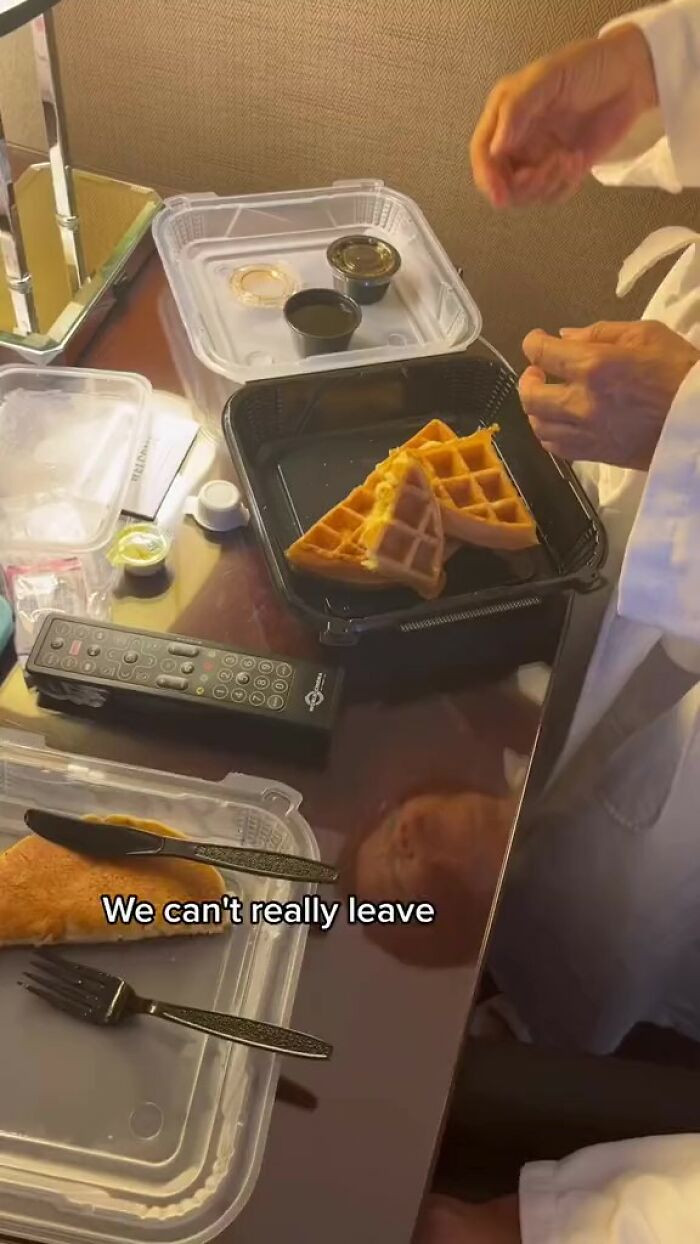 When the guests' clothes did not arrive from the disinfection process by the following morning, they were provided with complimentary room service and a complimentary breakfast.