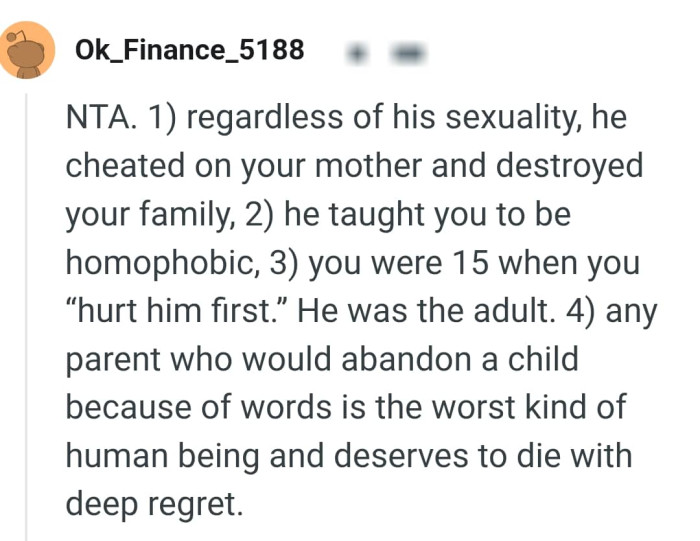 He was the adult and OP was the kid