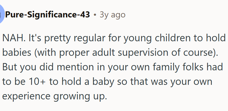 Some families allow it