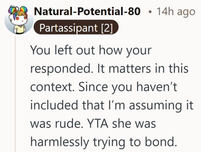 Good intentions can still land awkwardly when they touch something personal.