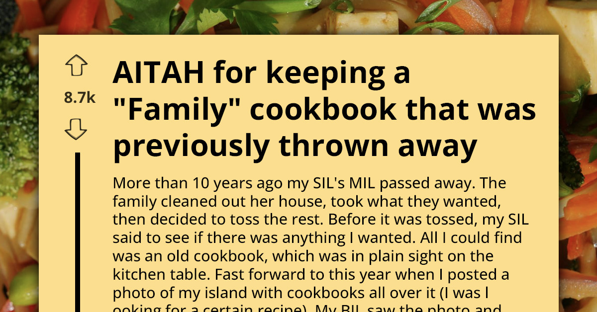 Family Feud Erupts Over Deceased Person's Cookbook: Who Gets To Keep The Memories?