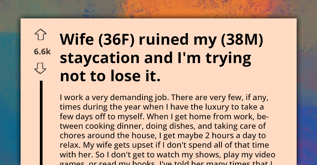 Drained Husband Takes Break From Work For Self-Care, Clingy Wife Follows Him Around Despite Request To Be Left Alone