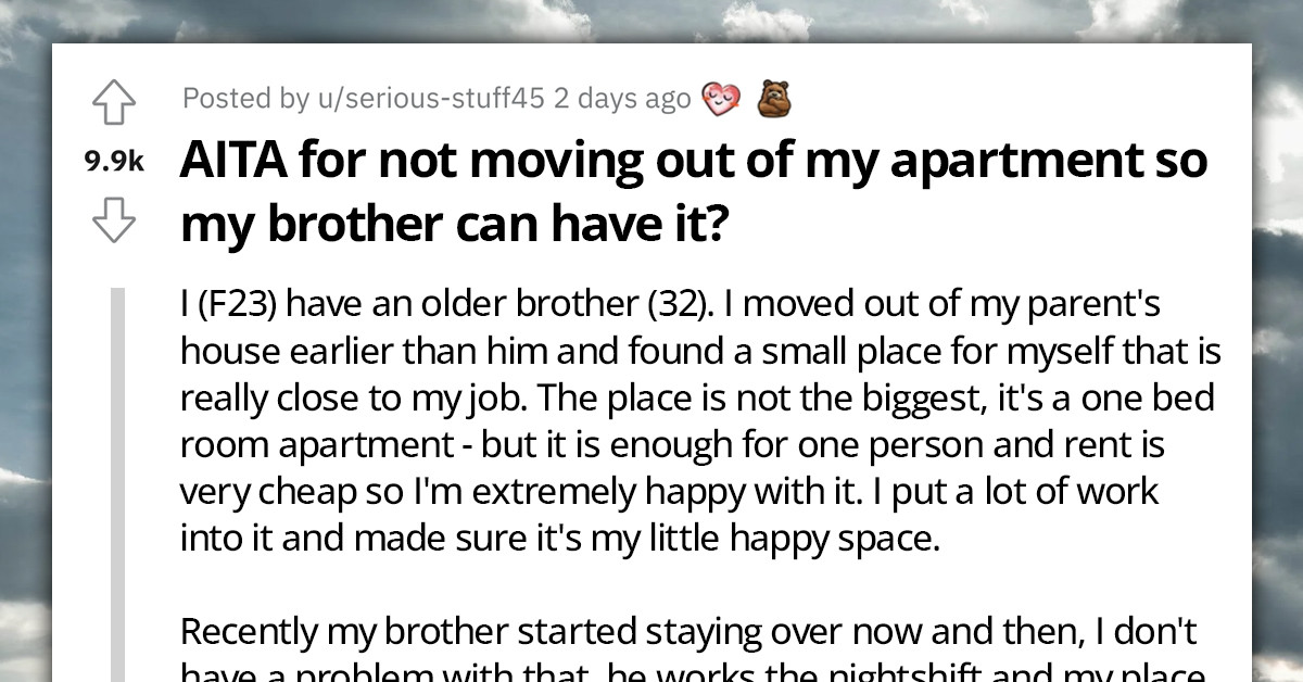 Entitled Parents Ask Their Daughter To Vacate The Apartment She Is Renting So Their Golden Child Could Move In
