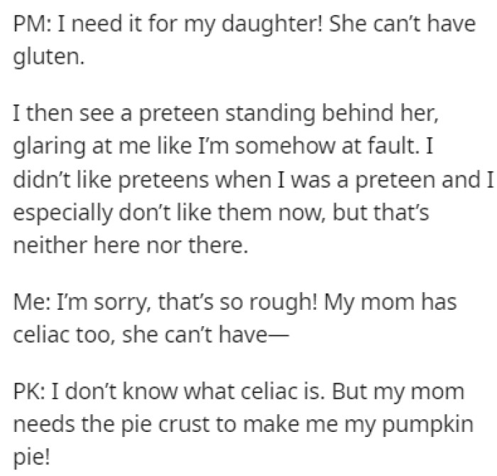 The mom's preteen daughter got involved too