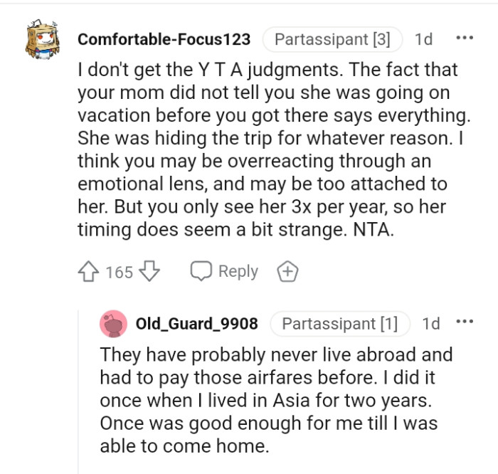 She was hiding the trip for whatever reason