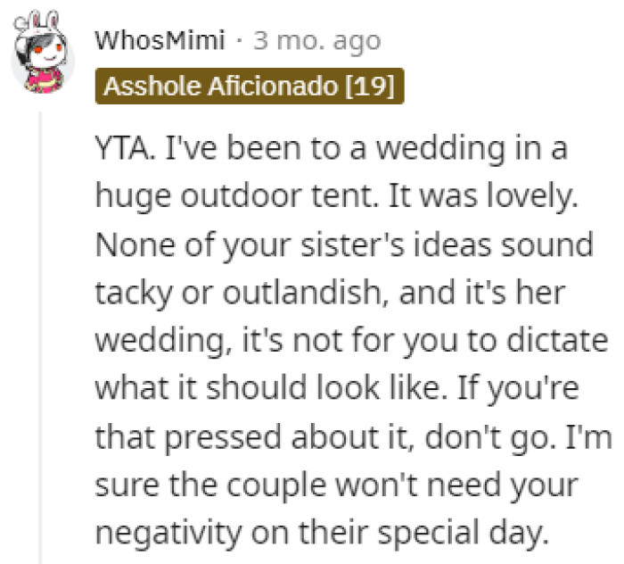 No need for negativity