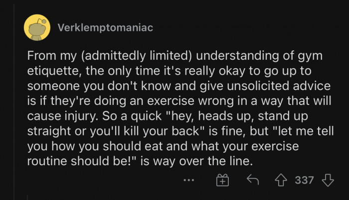 Some people love to get too personal.