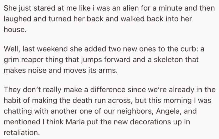 Rather than remove the zombie, Maria added more