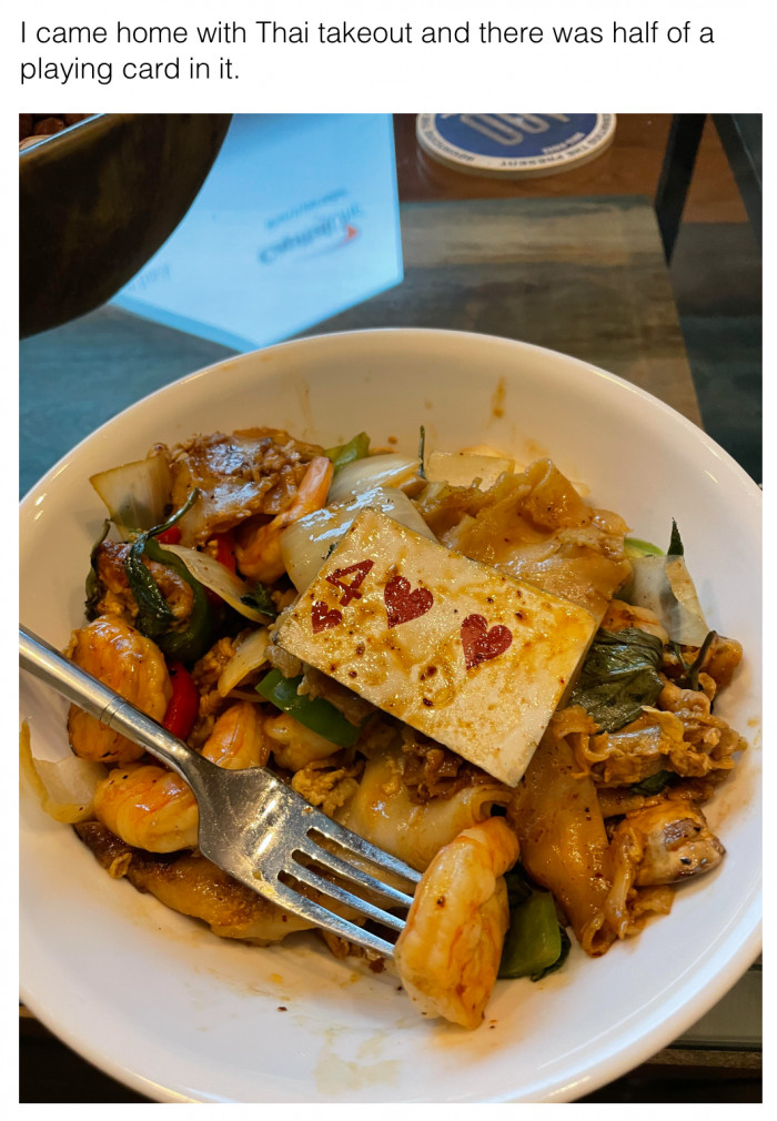 12. Were the staff playing and betting while they prepared the food?