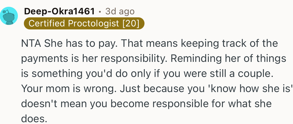 “Reminding Her of Things Is Something You'd Do Only If You Were Still a Couple.”