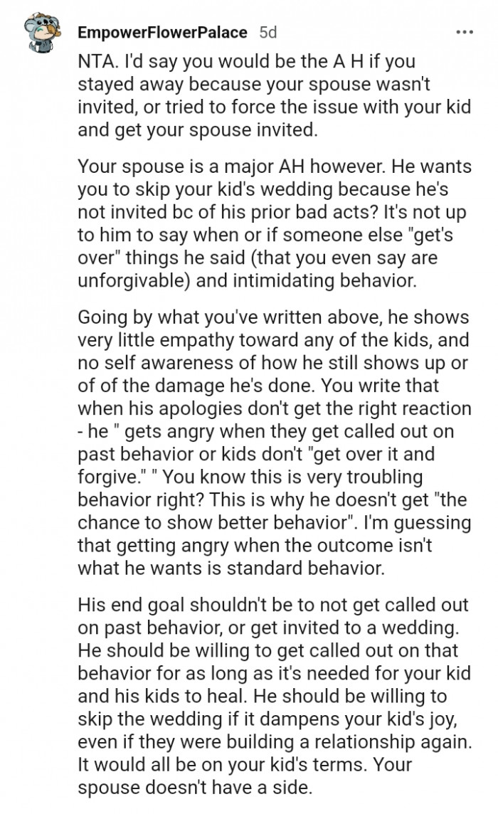 Your spouse is a major AH, however