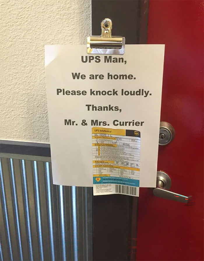 "We Are Home. Do Not Leave That Sticky Note Here"