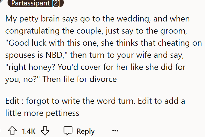 A Redditor said he could ruin her wedding if he wanted to