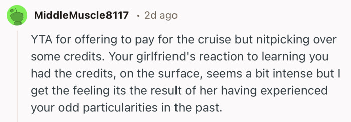 According to the Redditor, OP’s girlfriend doesn’t trust him due to his past antecedents